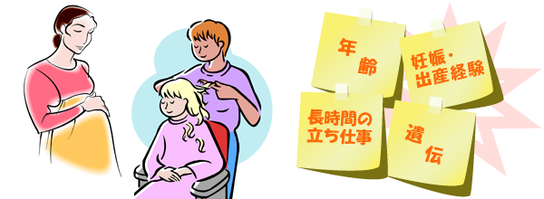 下肢静脈瘤が発生しやすい方の特徴
